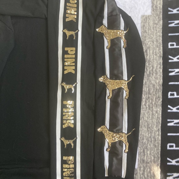 PINK Victoria Secret Gold Bling Dog Hoodie and Leggings RARE HTF - Picture 6 of 6